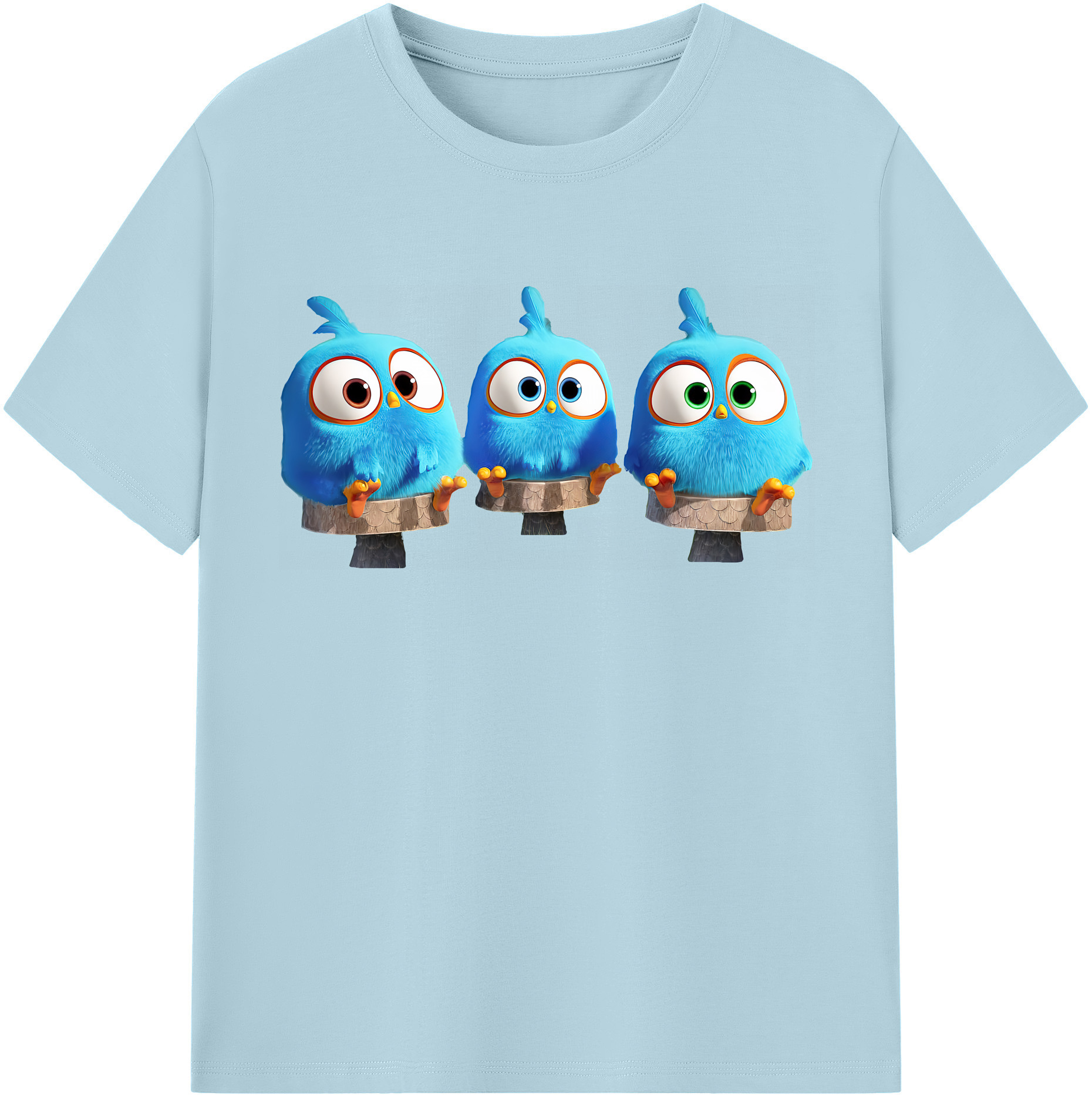 （画像用） Angry Birds アングリーバード 綿100％半袖Tシャツ（フロントプリント）